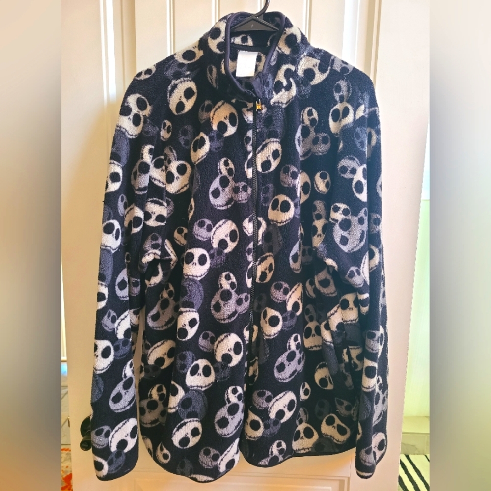 Jack Skellington zip up fleece sweater